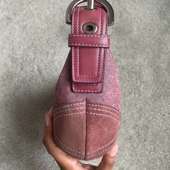 RARE Vintage Coach Plum/Pink Soho Hobo Mini Shoulder Bag 2154 - Picture 4 of 16